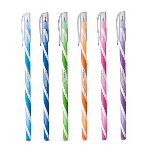 Caneta Esferográfica Coloridas Bazze Wave – 1,0mm 1Un