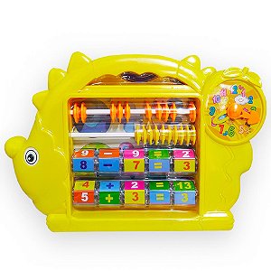 Brinquedo de Raciocínio Escolar Educacional Abacus - Amarelo