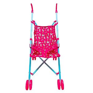 Brinquedo Carrinho Uni Baby Dobrável De Boneca Rosa