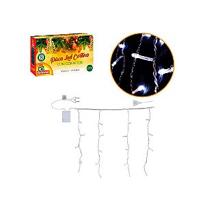 Pisca Pisca Cortina 100 Leds - BRANCO - Fio Transparente