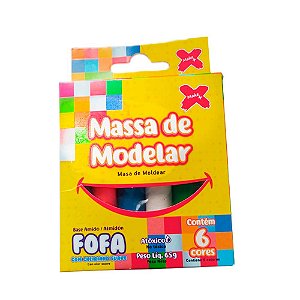 Massinha De Modelar Fofa 65G Conjunto 6 Cores - Make+