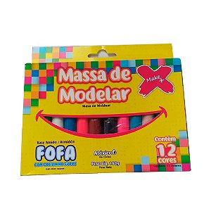 Massinha De Modelar Fofa 180G Conjunto 12 Cores - Make+