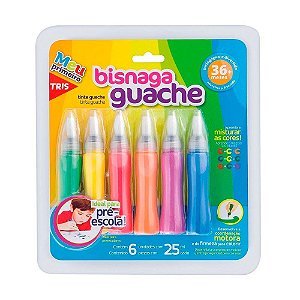 Tinta Guache Bisnaga 25ml 6 Cores Escolar - Tris