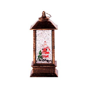Enfeite Árvore Natal Arandela Com Luz LED 13cm - Vidro