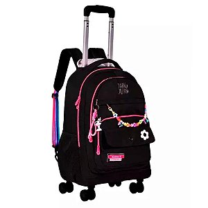 Mochila Rodinha Rebecca Bonbon Preto Rodinhas 360º AVARIA -A