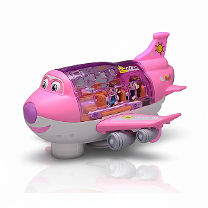 Brinquedo Avião Bate e Volta C/ Luz e Sons Rosa - Zoop Toys