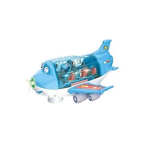 Brinquedo Avião Bate e Volta C/ Luz e Sons Azul - Zoop Toys