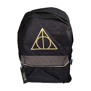 Mochila de Costas Harry Potter Deathly Hallow Preto - Luxcel