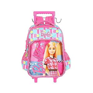 Mochila de Rodinhas Lançamento Barbie Pink - Luxcel
