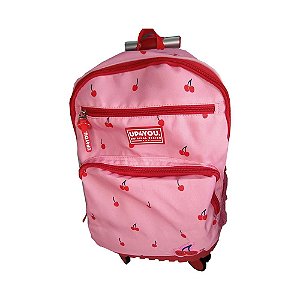 Mochila de Rodinhas 360º Cherry Rosa UP4YOU - Luxcel