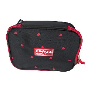 Estojo Box Organizador Preto com Vermelho - UP4YOU
