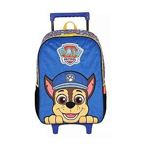 Mochila de Rodinhas Patrulha Canina Chase Azul - Luxcel