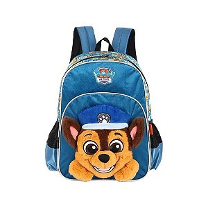 Mochila de Costas 3D Patrulha Canina Chase Azul  - Luxcel
