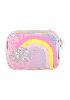 Estojo Box Escolar Unicornio Arco Iris Rainbow