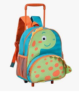 MOCHILA DE CARRINHO VERDE PETS DINOSSAURO CLIO