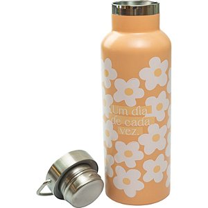 GARRAFA TÉRMICA UATT C/ FRASE UM DIA DE CADA VEZ  500ml
