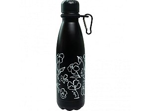 GARRAFA TÉRMICA UATT PRETA 500ml RETRÔ - DIÁRIO