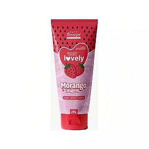ESFOLIANTE CORPORAL 200gr BISNAGA MORANGO COLAGENO - LOVELY