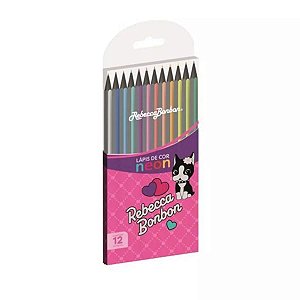 BLISTER C/ 12 LÁPIS SEXTAVADOS DE COR NEON - REBECCA BONBOM