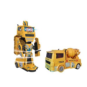 CAMINHÃO BETONEIRA TRANSFORMERS COM MOVIMENTO - ZOOP TOYS