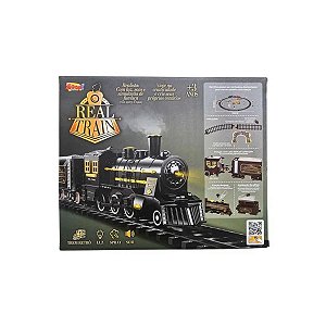 TREM ELÉTRICO CLASSICO REALISTA C/ ACESSÓRIOS - ZOOP TOYS