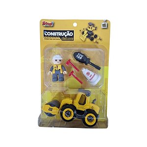 COLEÇÃO CONSTRUÇÃO EQUIPE CAMINHÃO DE OBRAS - ZOOP TOYS