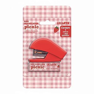 MINI GRAMPEADOR VERMELHO PICNIC C/ 1000 GRAMPOS JOCAR OFFICE