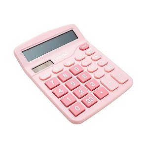 CALCULADORA ROSA FEMININA 12 GÍGITOS - LETRON