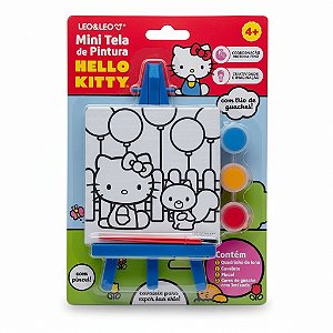 KIT MINI TELA DE PINTURA C/ CAVALETE E TINTAS SORTIDO - LEO&LEO