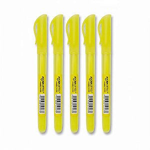 KIT 5 MARCA-TEXTOS AMARELO CHANFRADO - JOCAR OFFICE