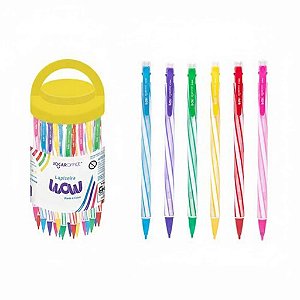 KIT 5Un LAPISEIRA WOW C/ BORRACHA FIXA 0.5mm - JOCAR OFFICE