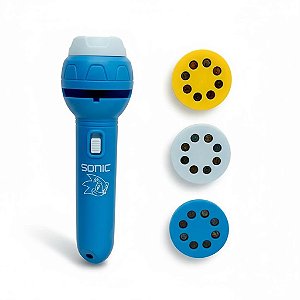 LANTERNA BRINQUEDO PROJETOR SONIC 24 PROJEÇÕES - LETRON