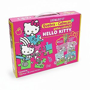 QUEBRA-CABECA 4 EM 1 PARA COLORIR HELLO KITTY - LEO&LEO