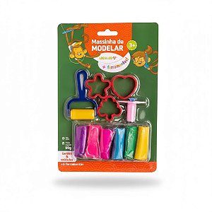 MASSA DE MODELAR 6 CORES + 5 FERRAMENTAS - LEO&LEO