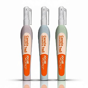 KIT ESCOLAR 3 CANETAS CORRETIVO 7ml SORTIDO - JOCAR OFFICE