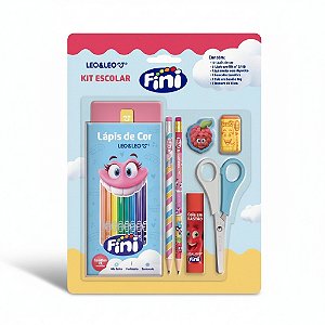 KIT ESCOLAR COMPLETO C/ 12 CORES FINI - LEO&LEO