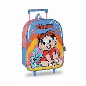 MOCHILA RODINHAS TURMA DA MONICA AZUL