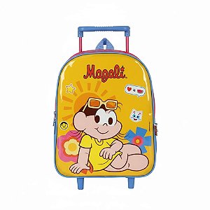 MOCHILA RODINHAS TURMA DA MONICA MAGALI AMARELO