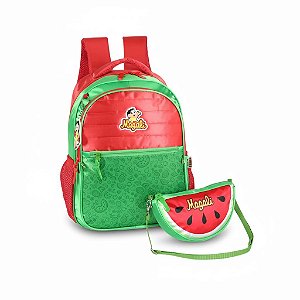 MOCHILA COSTAS VERMELA C/ BOLSA MAGALI TURMA MÔNICA - LUXCEL