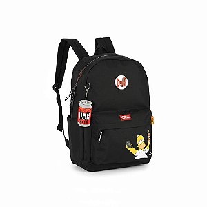 MOCHILA DE COSTAS SIMPSONS DUFF PRETA - LUXCEL