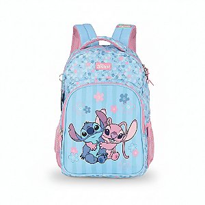 MOCHILA ESCOLAR DE COSTAS ROSA STITCH - LUXCEL