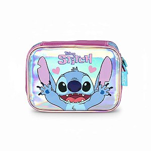 ESTOJO BOX METALIZADO STITCH ROXO - LUXCEL