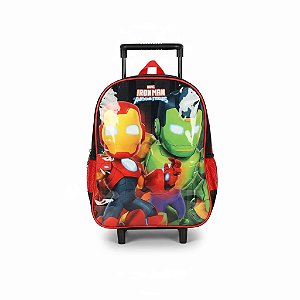 MOCHILA CARRINHO AVENGERS IRON MAN E HULK - LUXCEL