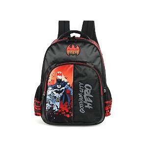 MOCHILA DE COSTAS BATMAN VERMELHA - LUXCEL