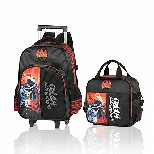 KIT COMPLETO VERMELHO BATMAN MOCHILA+LANCHEIRA - LUXCEL