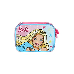 ESTOJO BOX ESCOLAR AZUL BARBIE - LUXCEL