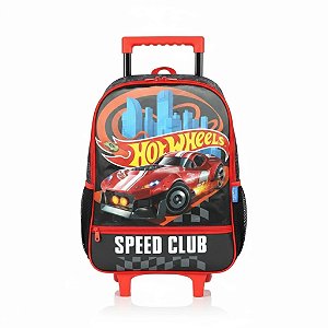 MOCHILA CARRINHO SPEEDCLUB HOTWHEELS PRETA - LUXCEL