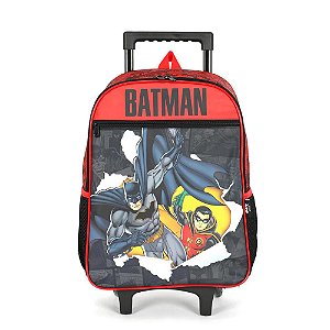 MOCHILA CARRINHO VERMELHA PEQUENA BATMAN - LUXCEL