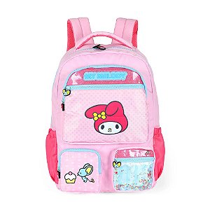 MOCHILA COSTAS AMIGOS HELLO KITTY ROSA - LUXCE