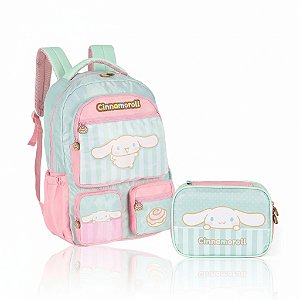 KIT AMIGOS HELLO KITTY MOCHILA COSTAS + ESTOJO BOX VERDE